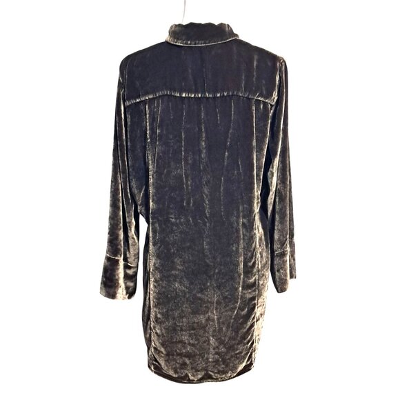 Soft Surroundings Velvet Top Womens Size L Boho Ruffled Tunic - Picture 6 of 14